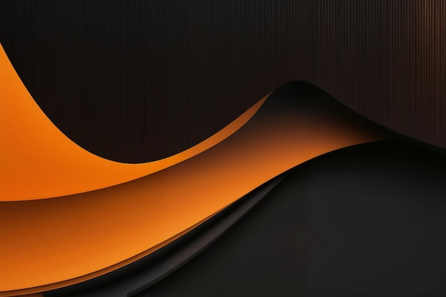 Orange black grainy gradient wave curve flat minimalist design no texture