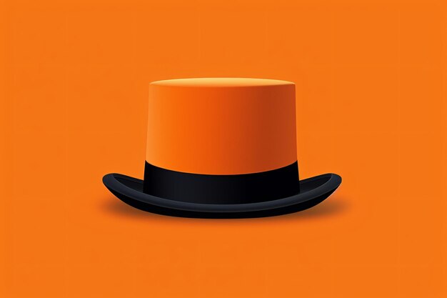 Photo a orange and black top hat