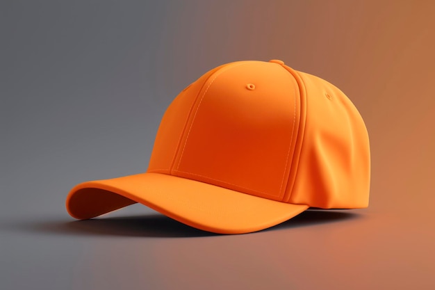 Orange blank cap mockup warm background advertising photo ultra realistic photo