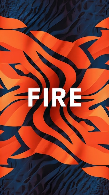 Photo orange and blue wallpaper that says fire on it