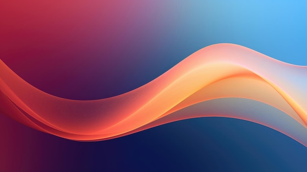 Orange and blue waves on a blue background