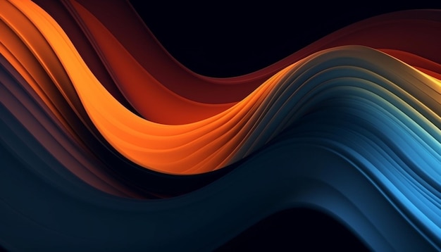 Orange and blue waves wallpapers that are high definition