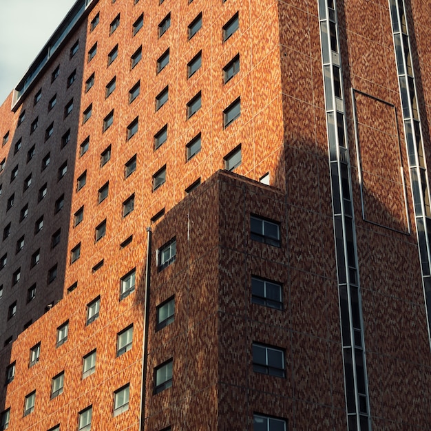 Orange brick building in USA