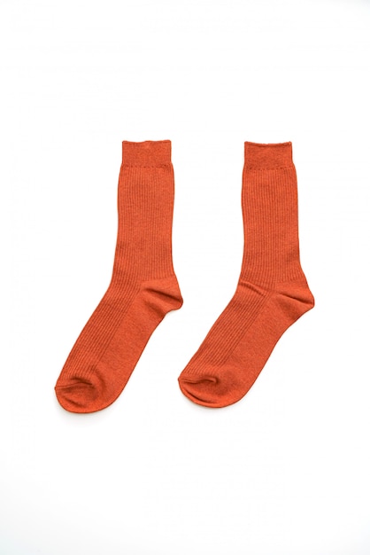 orange brick socks isolated