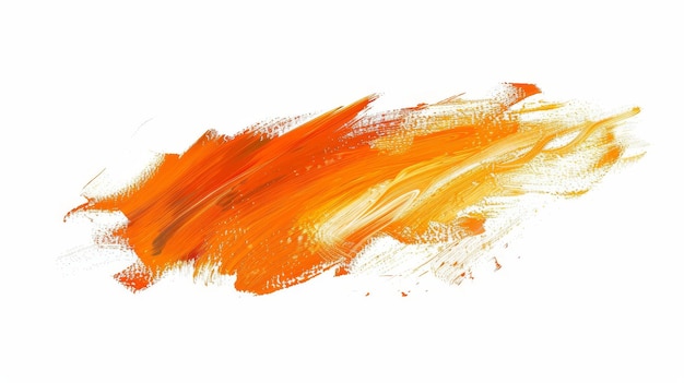 The orange brushstroke is bold and vibrant creating a sense of energy