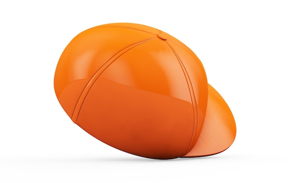 Orange caps isolated on white background. 3d render