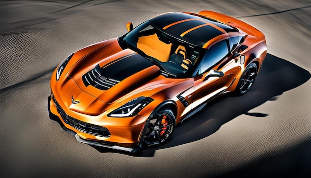 Orange Chevrolet Corvette Grand Sport