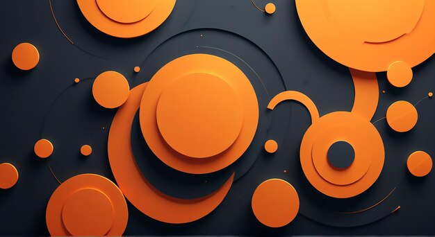 orange circles on a black background