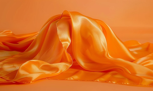 Photo an orange cloth with the words  the title  on it