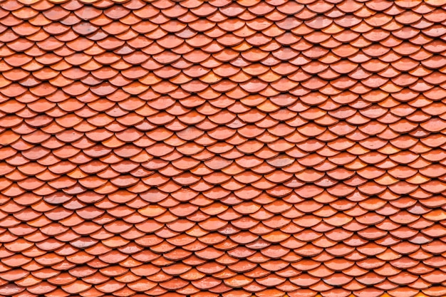 Orange color roof tiles background