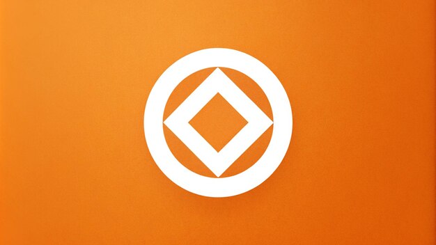 Photo orange color wallpaper with a letter logo on it