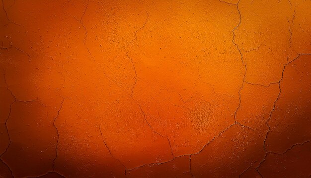 Orange crack cement wall texture background