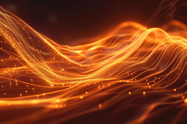 Photo orange electronic waves