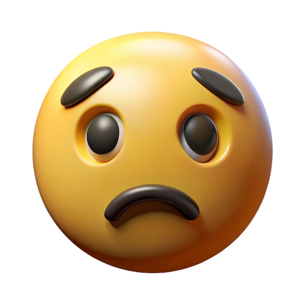 an orange embossed image of a sad face