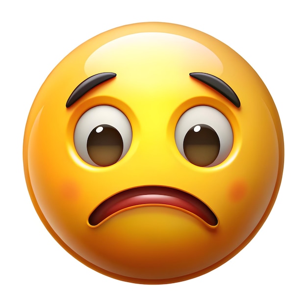 Photo an orange emoticon with a sad face and no eyes