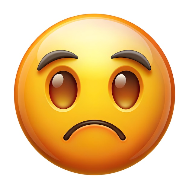 an orange emoticon with the word sad on it