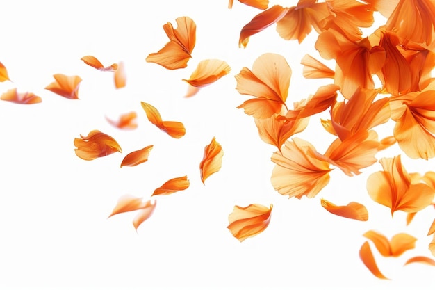 Orange flowers petals backgrounds plant freshness