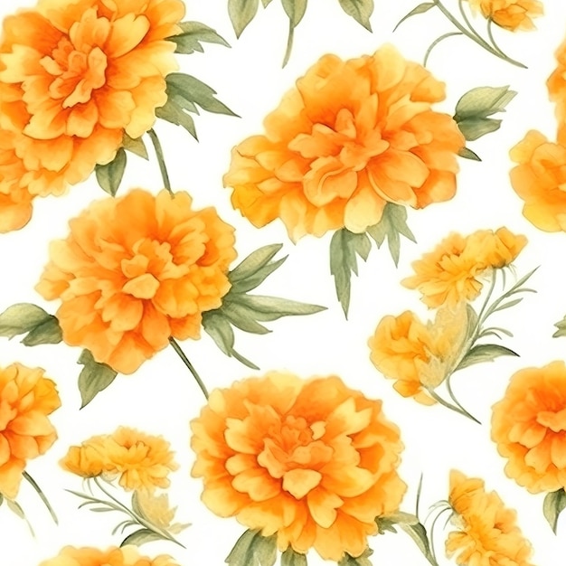 Orange flowers on a white background