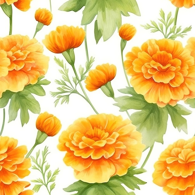 Orange flowers on a white background