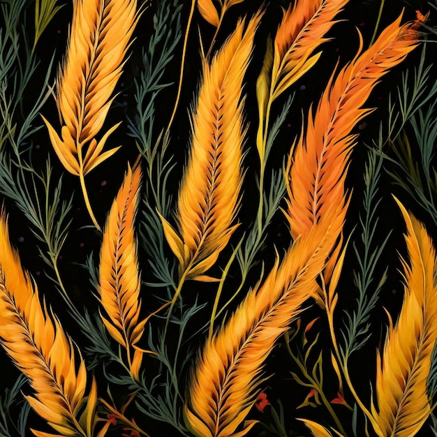 orange foxtail pattern