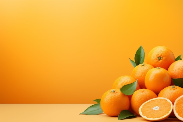 Orange fruit banner Food summer Generate Ai