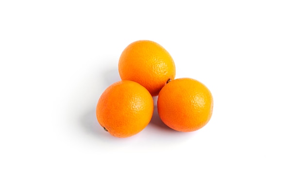 Orange fruit isolated on white background. High quality photo