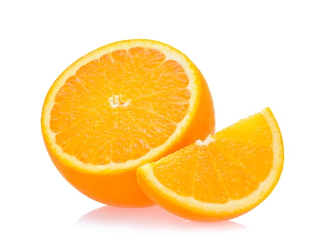 Orange fruit isolated on white background