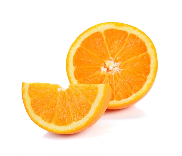 Orange fruit isolated on white background