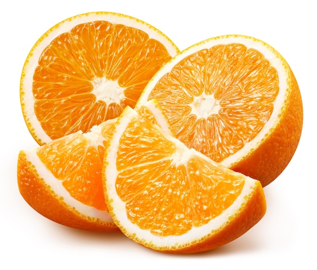 Orange fruit. Orange isolated on white background. Orange clipping path.