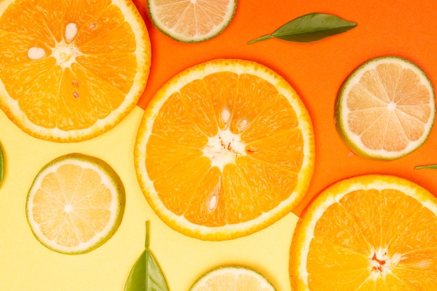 Orange fruit pattern composition