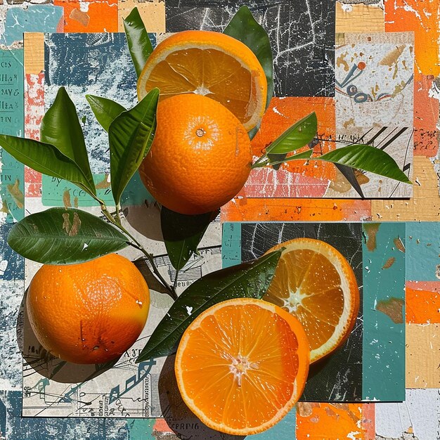 Photo orange fruity collage