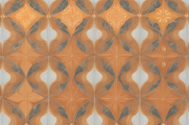 Orange Geometrical Seamless Patterns Realistic High Quality Detailed