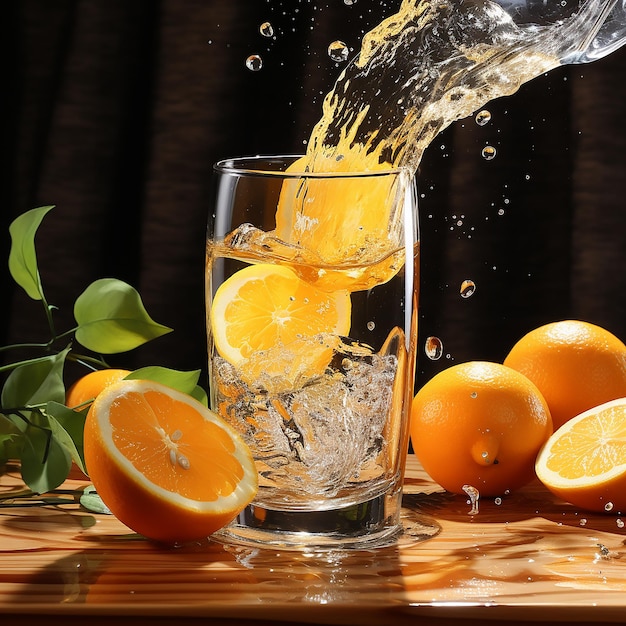 Orange In Glass of Water