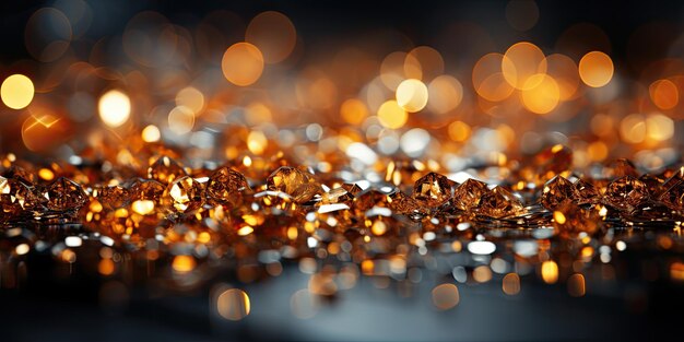 orange glitter bokeh background