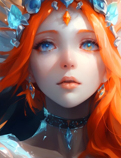 Orange haired Ice Princess