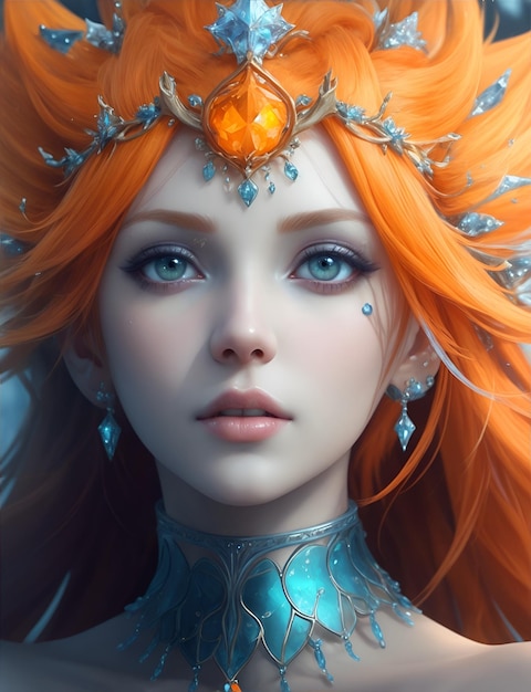 Orange haired Ice Princess