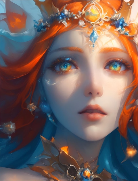 Orange haired Ice Princess