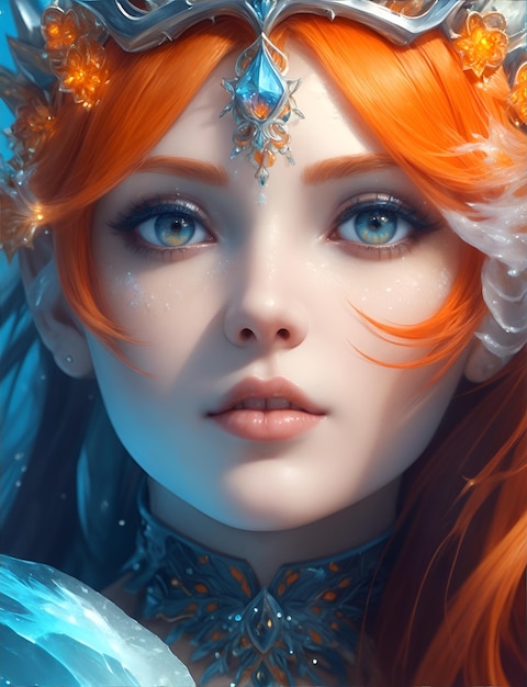 Orange haired Ice Princess