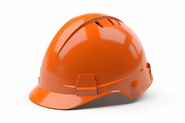 A orange hard hat with the word construction on it.