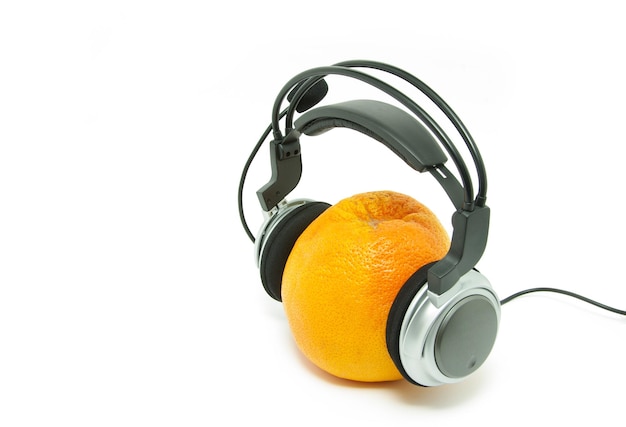 Orange and headphones