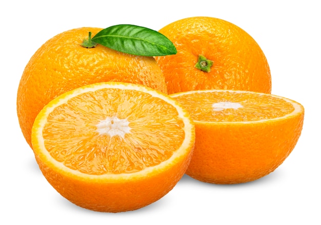 Orange isolated on white clipping path