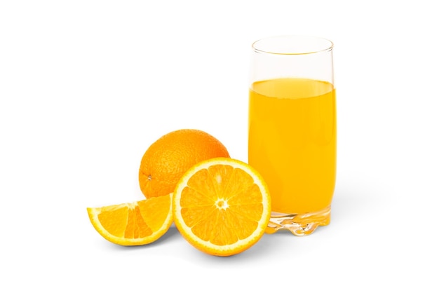 Orange juice isolated on white