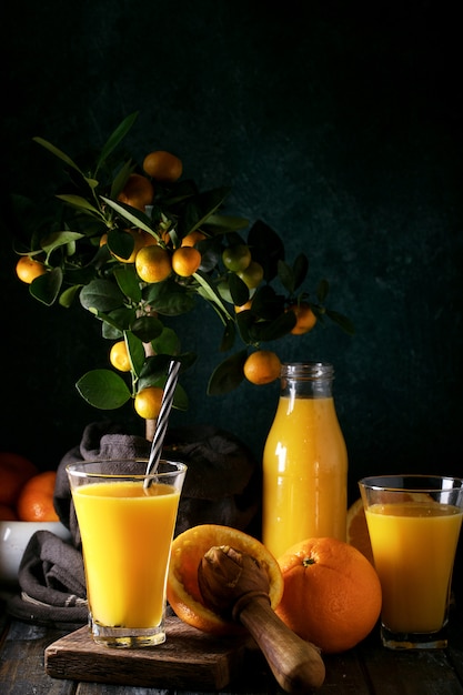 Orange Juice served with oranges