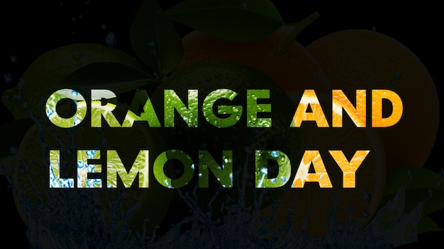 Photo orange lemon day international day of orange and lemon orange lemon