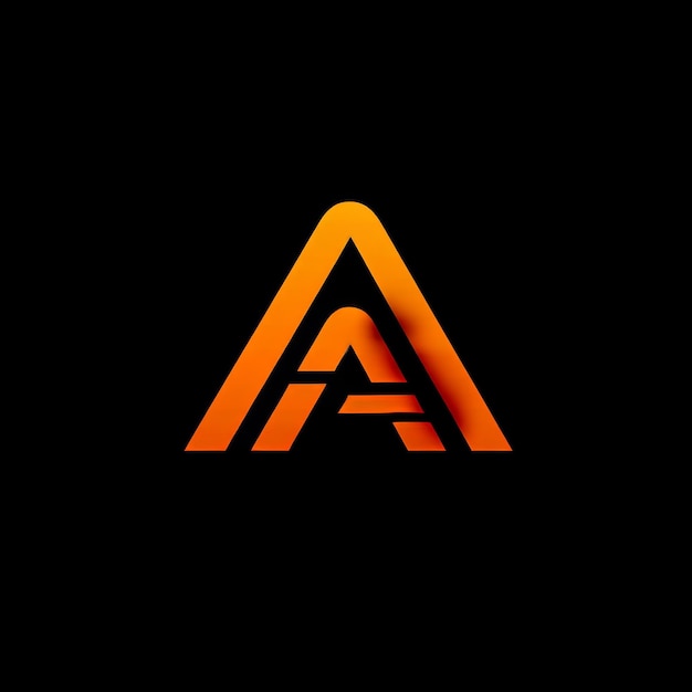 A orange letter logo design icon for a company or business Suitable as a logotype