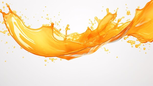 Photo orange liquid with orange liquid on a white background