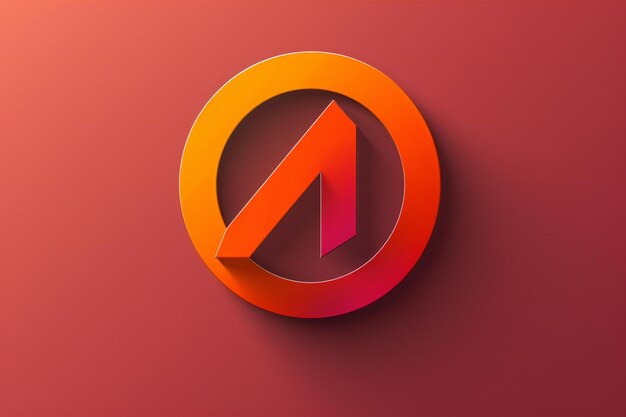 Photo orange logo minimalistic flat high quality high resolution