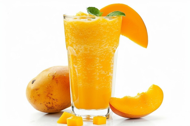 Orange Mango Tango Smoothie On White Background