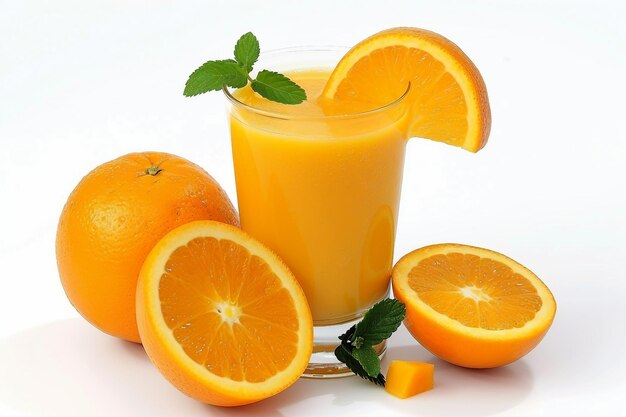 Orange Mango Tango Smoothie On White Background