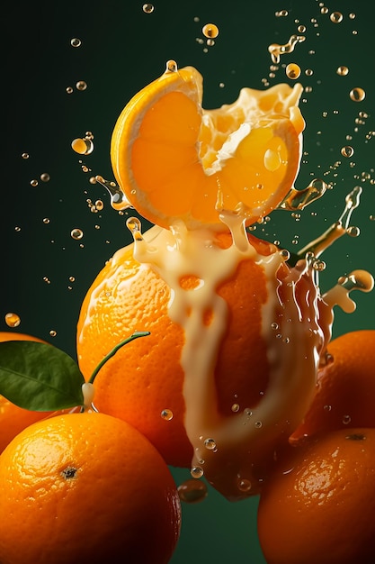 Orange and milk Generative AI